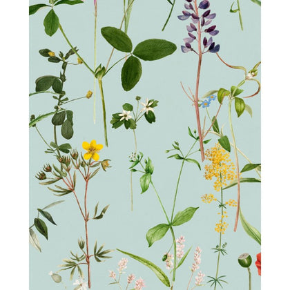 Aquafleur Aquamarine - Green, Yellow, Turquoise, Mint Wallcovering | Mind the Gap
