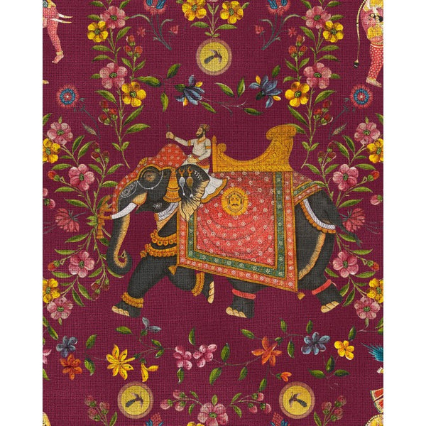 Aristocracy - Black, Yellow, Red, Burgundy Wallcovering | Mind the Gap
