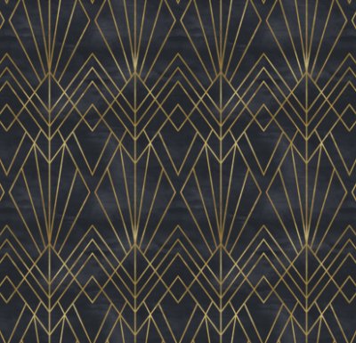 Art Deco - Charcoal Gray Commercial Wallcovering | Koroseal