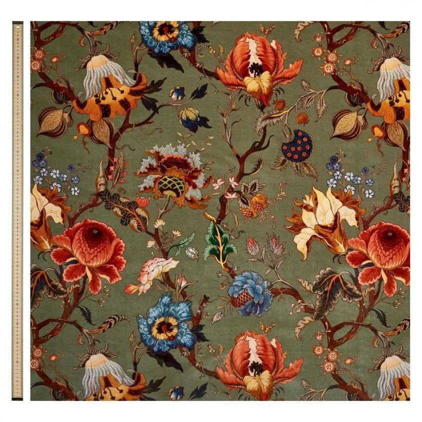 Artemis Velvet Moss Green, Sample