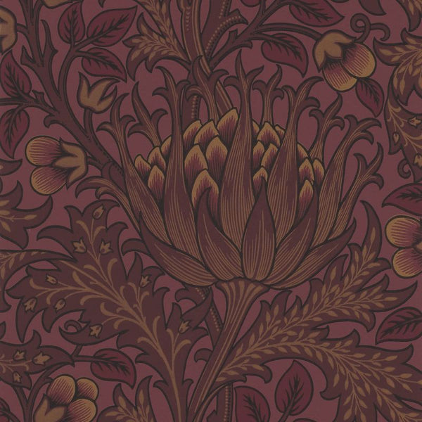 Artichoke Wine Wallcovering | William Morris