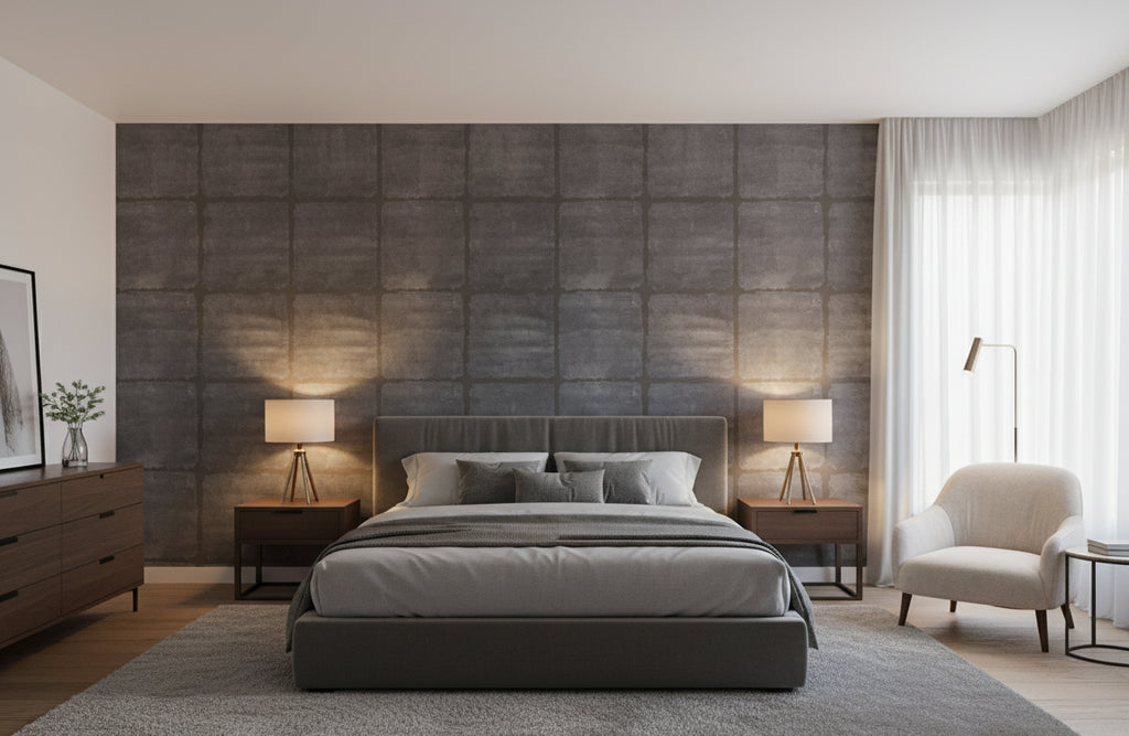 Ashido Silver Leaf - bedroom room setting