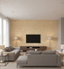 Assisi Straw Grasscloth Wallcovering | Fentucci - living room room setting