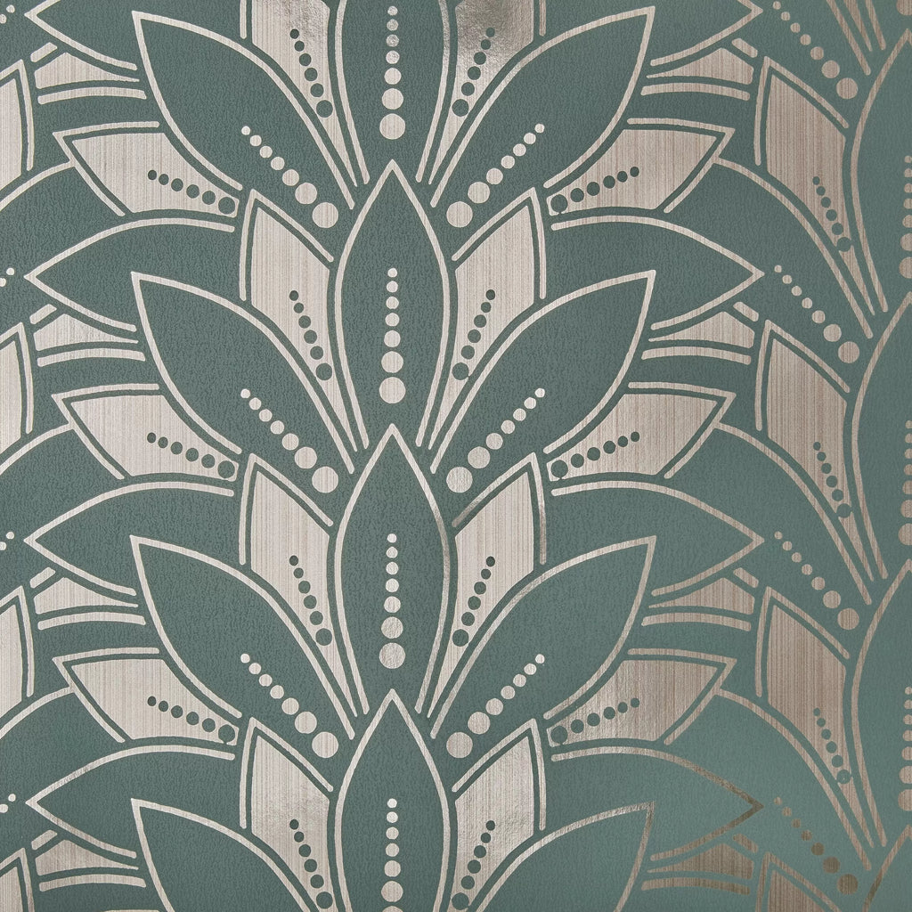 Astoria Neo Mint Foil Wallpaper - Image 3