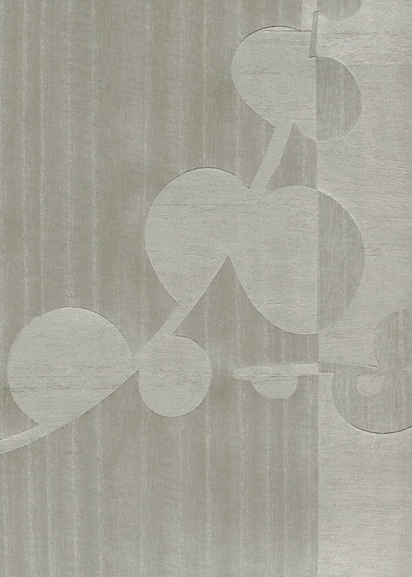 Ajiro Vineyard Polished Silver Birch Luster - Gray Wallcovering | Maya Romanoff