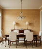 Avorio Sand Grasscloth Wallcovering | Fentucci - dining room room setting