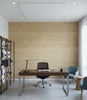 Avorio Sand Grasscloth Wallcovering | Fentucci - office room setting