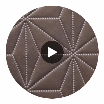 Axis - Axis Etched Polyurethane | Philippe Romano Fabrics Circular Swatch | Philippe Romano Fabrics