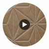 Axis - Axis Etched Polyurethane | Philippe Romano Fabrics Circular Swatch | Philippe Romano Fabrics