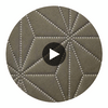 Axis - Axis Etched Polyurethane | Philippe Romano Fabrics Circular Swatch | Philippe Romano Fabrics
