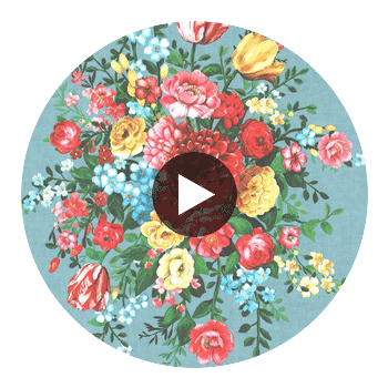 Ayaanle Ocean Dutch Painters Floral Wallcovering Circular Swatch | LA Walls