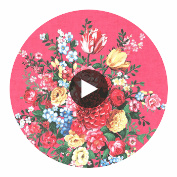 Ayaanle Pink Dutch Painters Floral Wallcovering Circular Swatch | LA Walls
