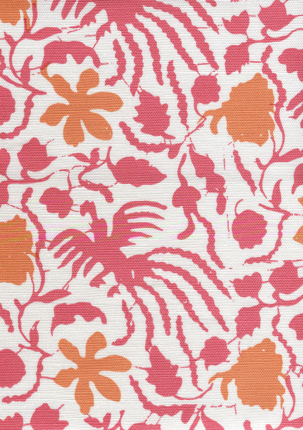 Seya Azalea Adobe Multi Screen Printed - White Fabric | China Seas