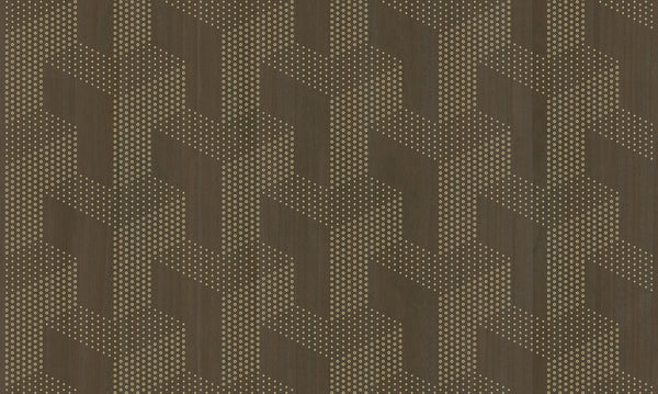 Prouts Neck-Umber Wood Veneer Wallcovering | Phillipe Romano