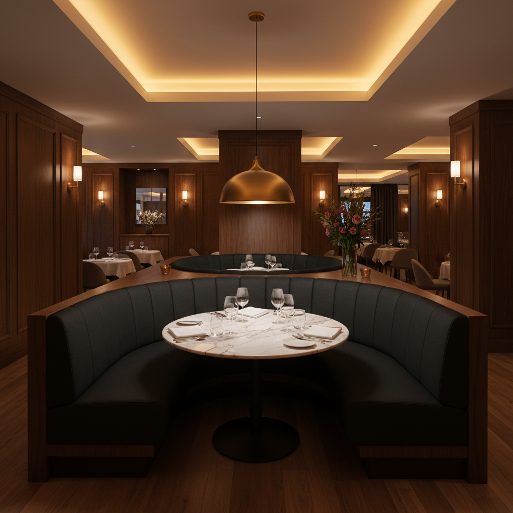 Peter Island - Pitch Upholstered Banquette | Architectural Fabrics