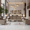 Smooth Pebble Grain Mushroom Taupe Upholstered Sofa | Architectural Fabrics