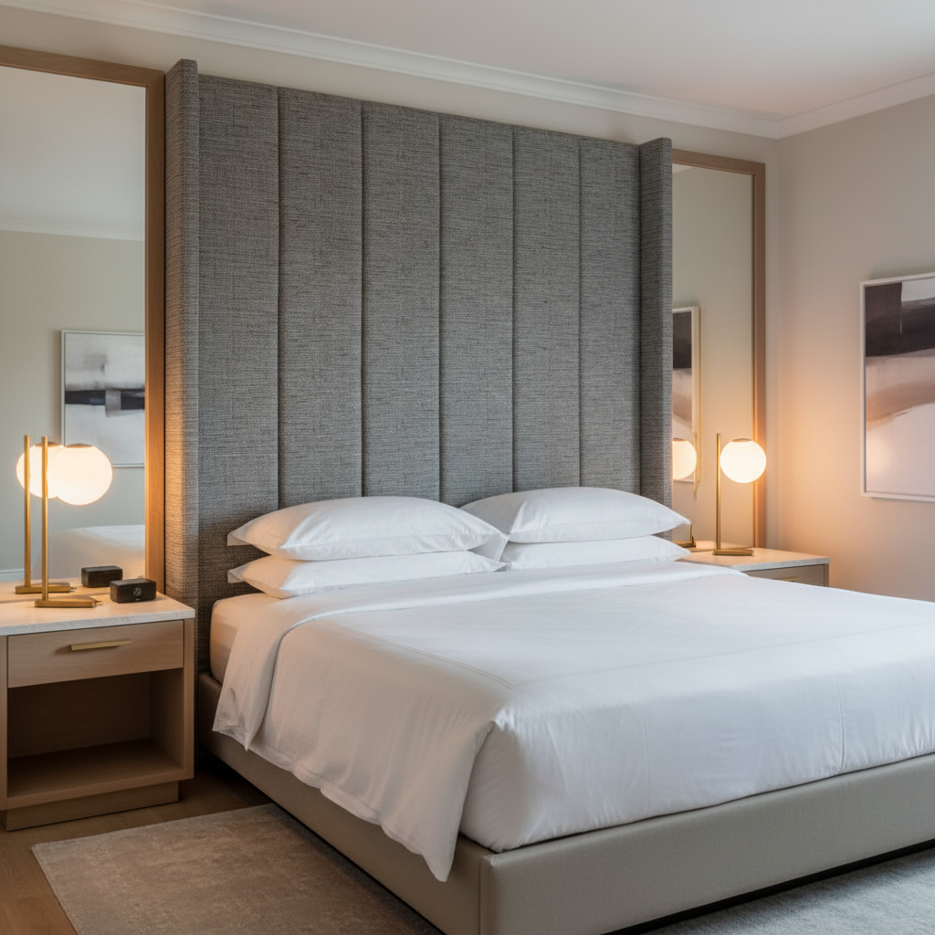 Tumble Reef - Slate Upholstered Headboard | Architectural Fabrics