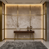Crushed Velvet Texture Oyster Pearl Upholstered Wall Panel | Architectural Fabrics