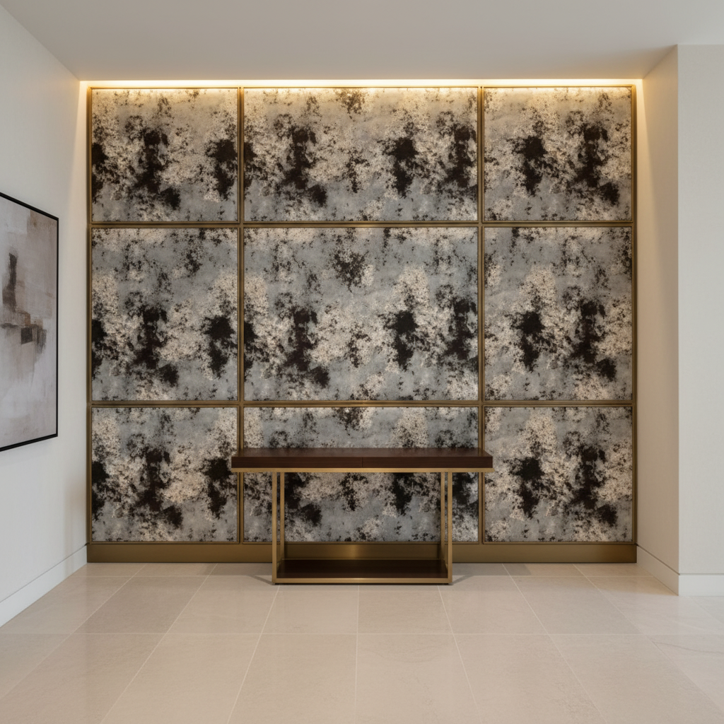 Distressed Cloud Texture Granite Stone Upholstered Wall Panel | Architectural Fabrics
