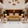 Rattan Bay - Fawn Upholstered Sofa | Architectural Fabrics