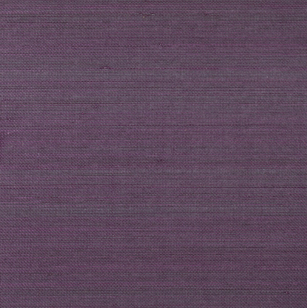 Nantucket Grasscloth Grape & Metallic Magenta Wallcovering | Phillipe Romano