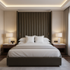 Alamo - Earthy Umber Performance Vinyl Upholstered Headboard | Architectural Fabrics