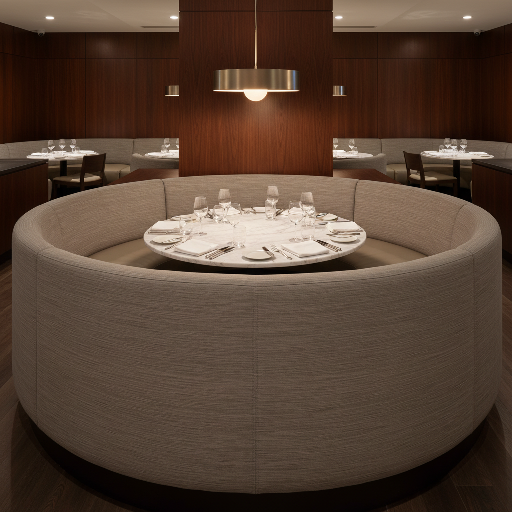 Treasure Beach - Evening Upholstered Banquette | Architectural Fabrics
