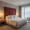 Ultrasuede  Marsala  Red Upholstered Headboard | Ultrasuede Upholstery