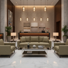 Smooth Pebble Grain Muted Olive Upholstered Sofa | Architectural Fabrics