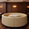 Aire Pebbled - Oatmeal Breathable Polyurethane Upholstered Banquette | Architectural Fabrics