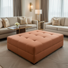 Amalfi - Terracotta Indoor/Outdoor Vinyl Upholstered Ottoman | Architectural Fabrics