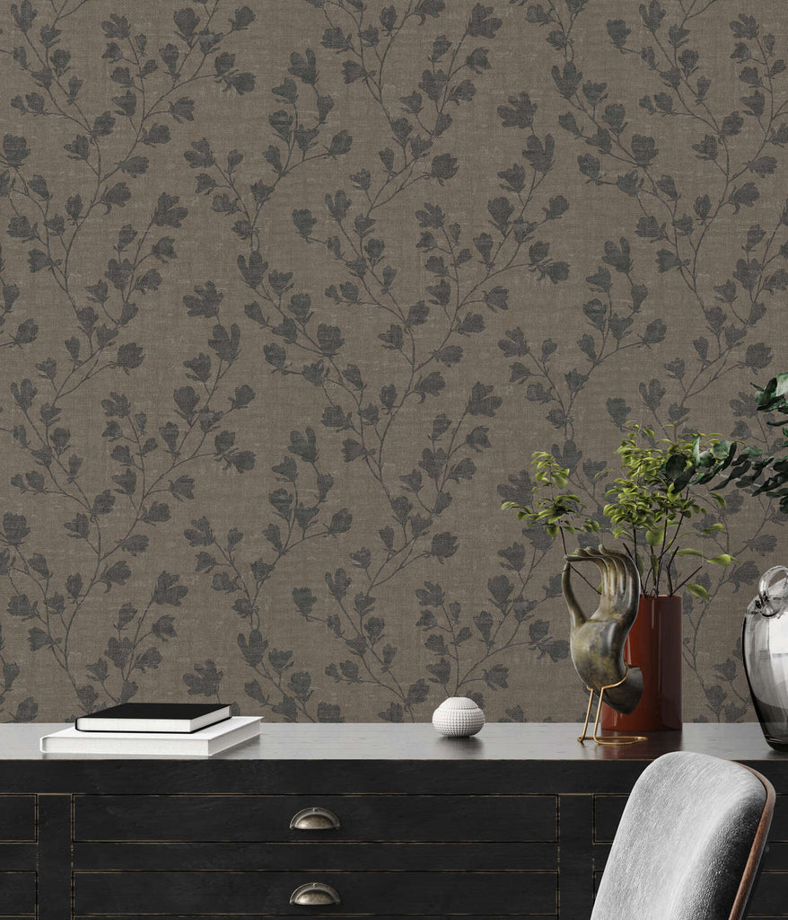 Nara Black, Brown Wallcovering | AS Creation