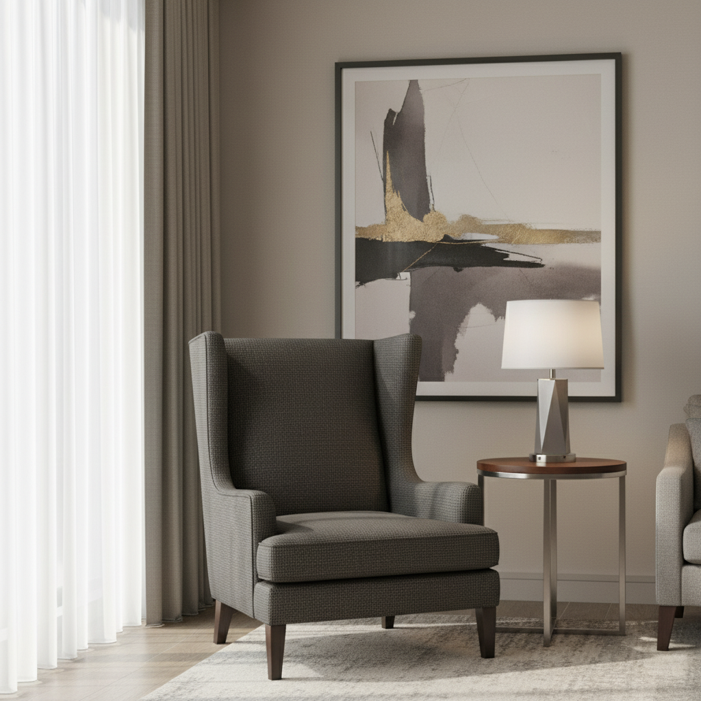 St. Eustatius - Carbon Upholstered Chair | Architectural Fabrics
