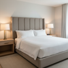 Brushed Linen Weave Soft Taupe Upholstered Headboard | Architectural Fabrics
