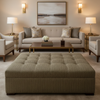 Archer - Archer Performance Vinyl Upholstered Ottoman | Architectural Fabrics