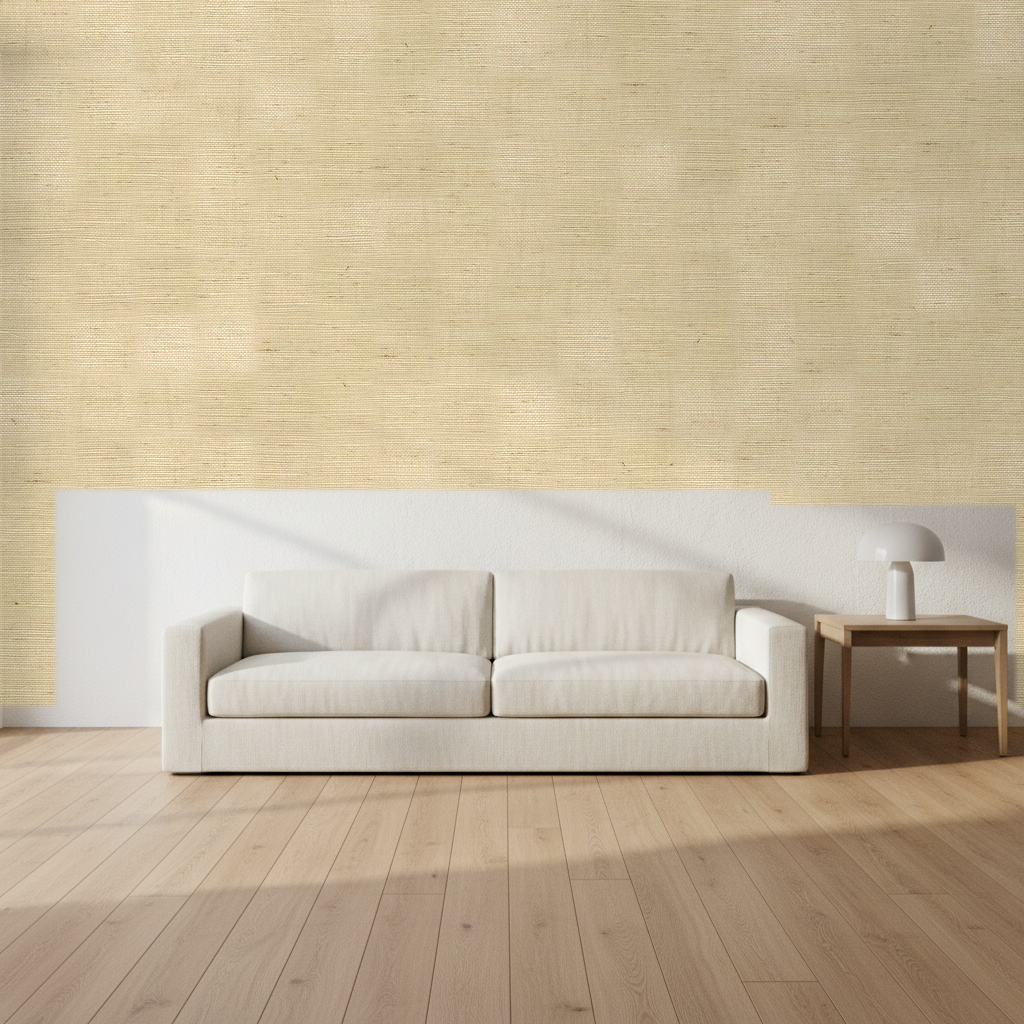 Nantucket Grasscloth Taupe Wallcovering | Phillipe Romano room setting