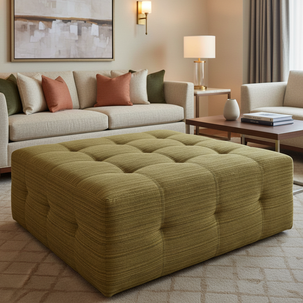 Montego - Hazel Upholstered Ottoman | Architectural Fabrics