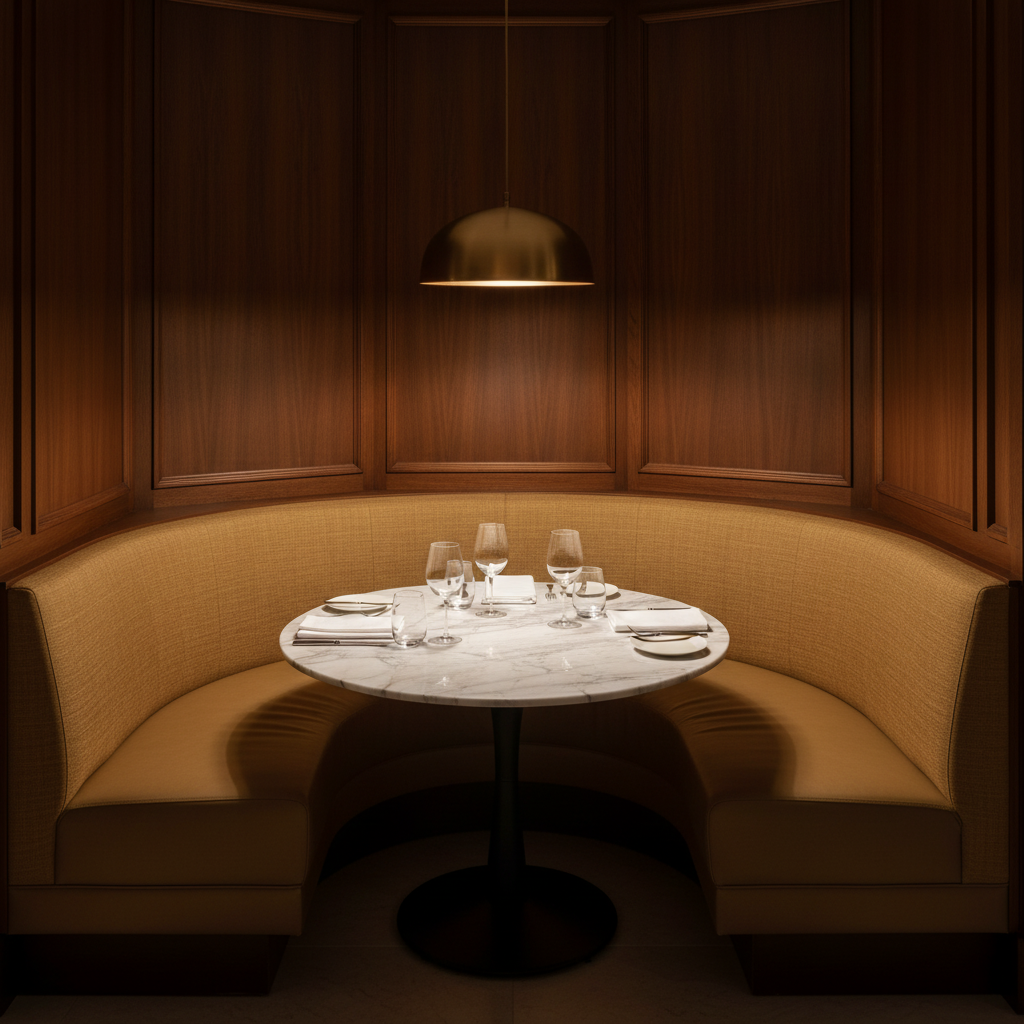 Adagio - Adagio Blackout Fabric Upholstered Banquette | Architectural Fabrics