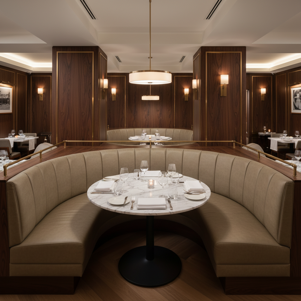 Maya Riviera - Trail Upholstered Banquette | Architectural Fabrics
