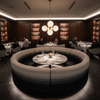 Marshall Black Upholstered Banquette | Architectural Fabrics