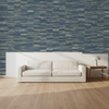 Nantucket Grasscloth Dark Denim Wallcovering | Phillipe Romano room setting