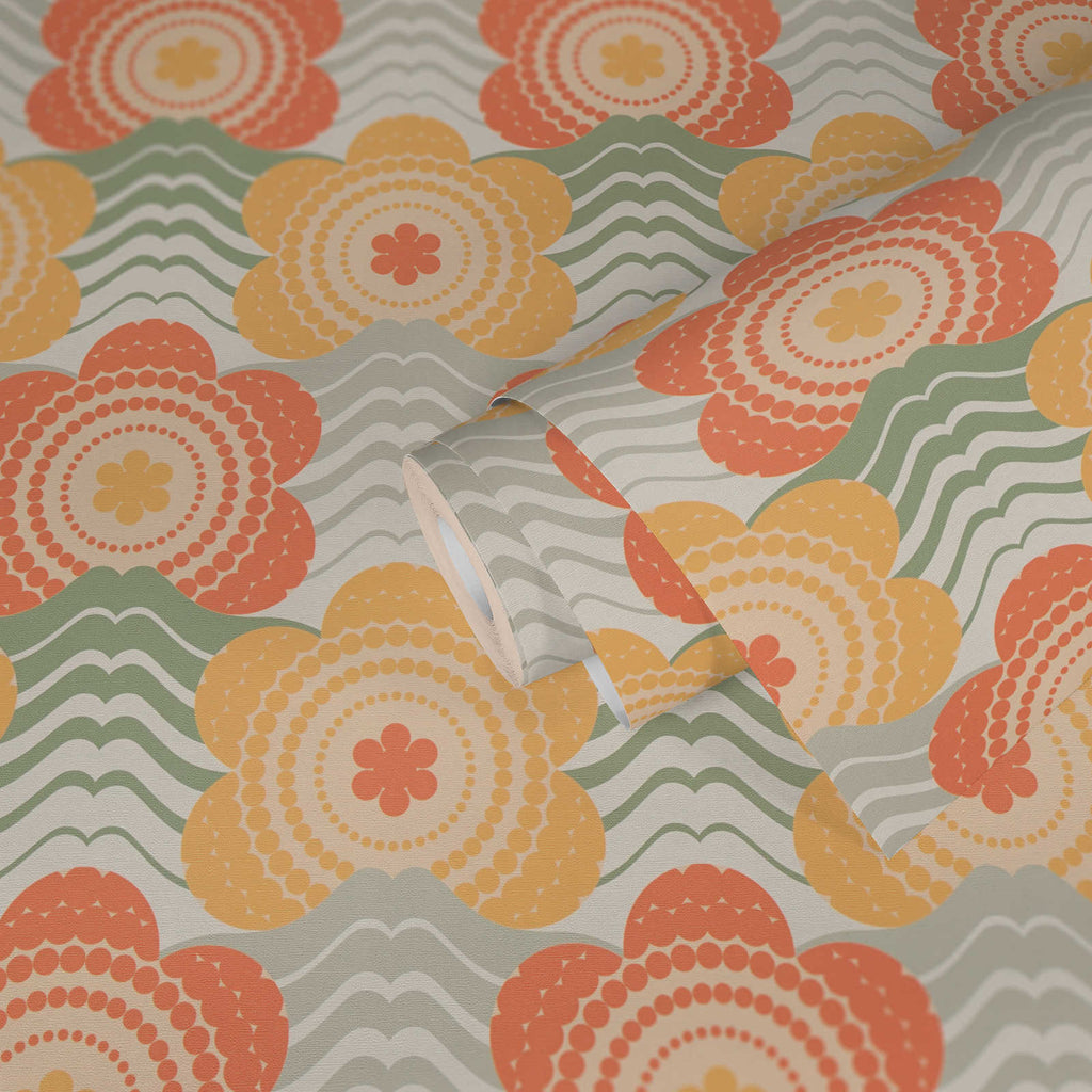 Retro Chic Beige Wallcovering | AS Creation