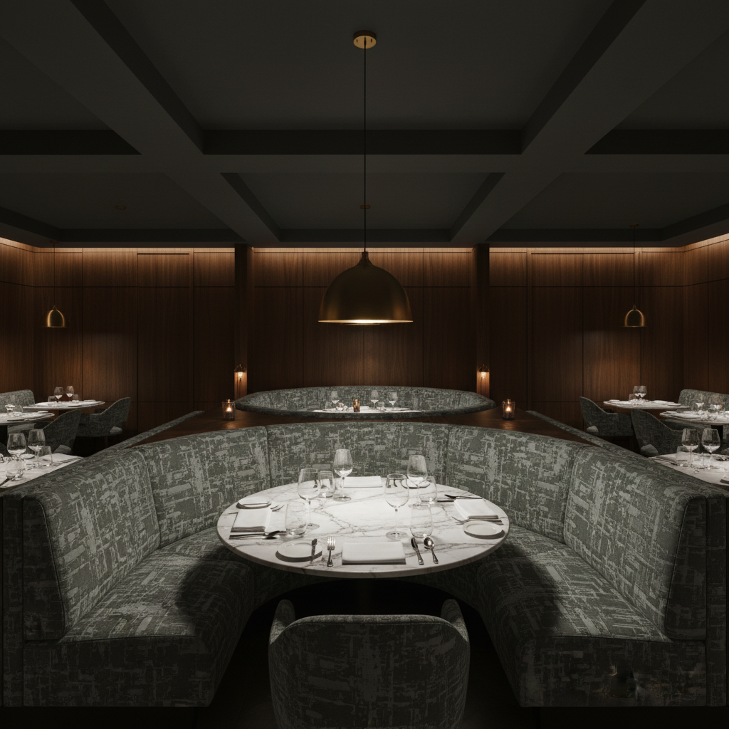 Turf Bay - Rhine Upholstered Banquette | Architectural Fabrics