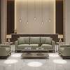 Fine Woven Texture Soft Sage Upholstered Sofa | Architectural Fabrics