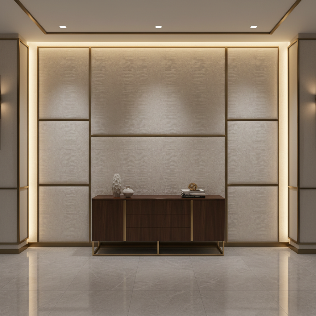 Silver Bank - Snowflake Upholstered Wall Panel | Architectural Fabrics