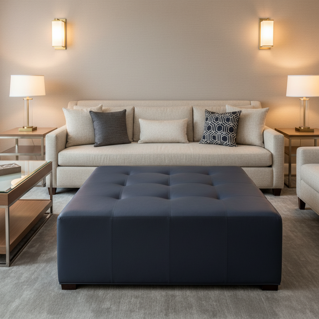 Vintage Harbor - Clipper Upholstered Ottoman | Architectural Fabrics
