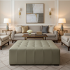 Necker Island - Stone Upholstered Ottoman | Architectural Fabrics
