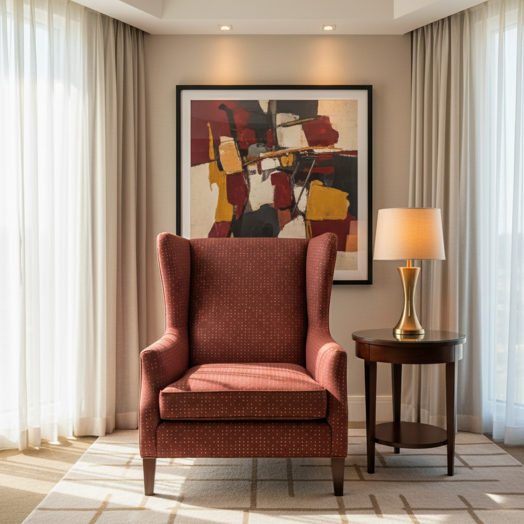 Analog - Garnet Etched Polyurethane Upholstered Chair | Architectural Fabrics