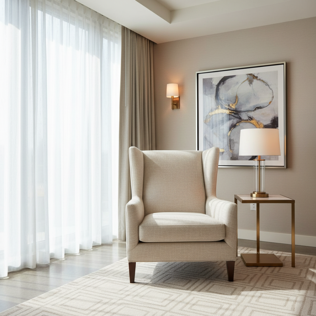 Turneffe - Eggshell Upholstered Chair | Architectural Fabrics
