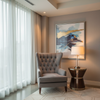 Ultrasuede  Elephant  Grey Upholstered Chair | Ultrasuede Upholstery